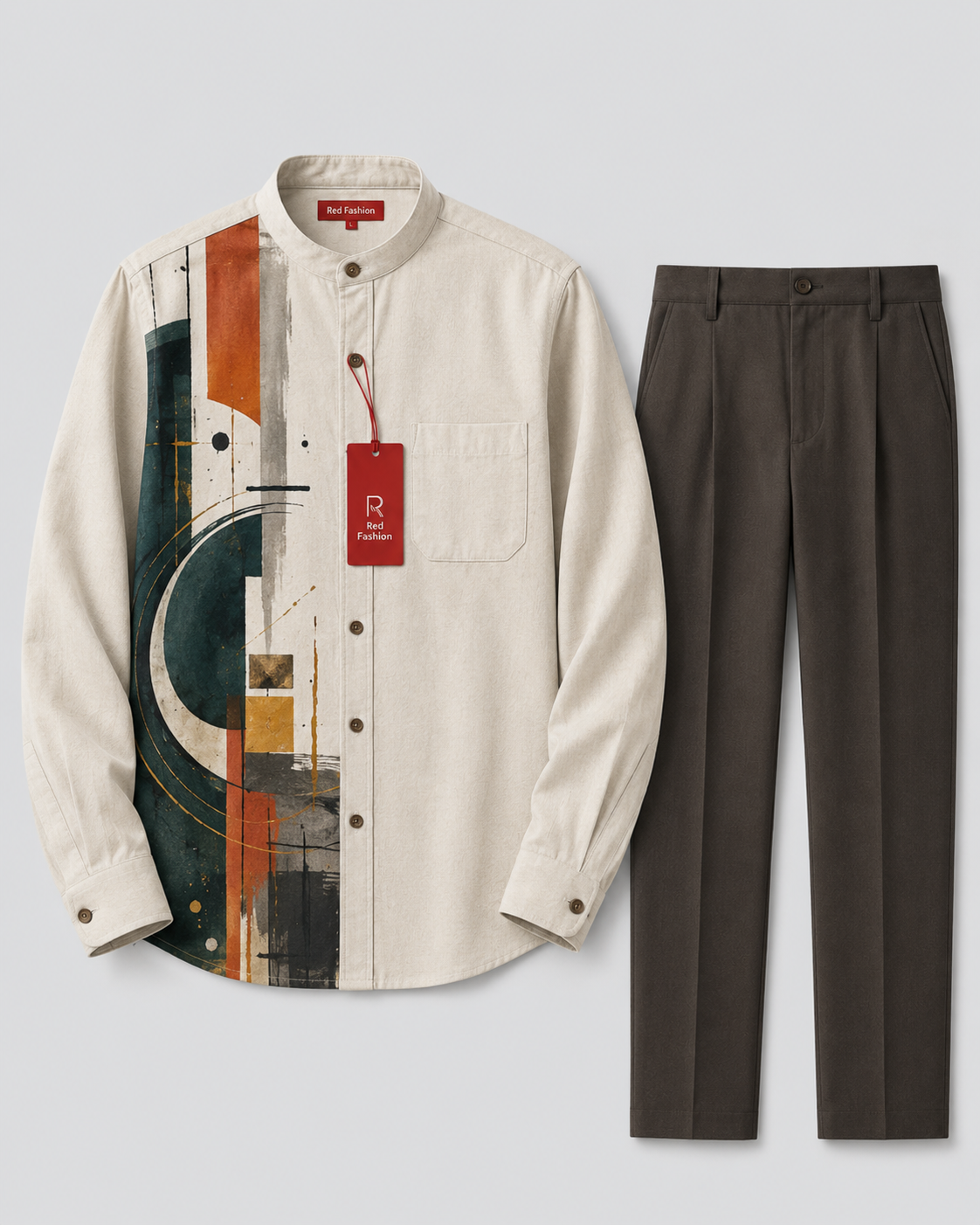 Red Fashion newest evening men outfit